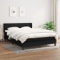 vidaXL Boxspringbett mit Matratze Schwarz 140x200 cm Stoff vidaXL Boxspringbett mit Matratze Schwarz 140x200 cm Stoff