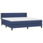 vidaXL Boxspringbett mit Matratze Blau 180x200 cm Stoff vidaXL Boxspringbett mit Matratze Blau 180x200 cm Stoff