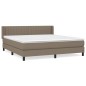 vidaXL Boxspringbett mit Matratze Taupe 180x200 cm Stoff vidaXL Boxspringbett mit Matratze Taupe 180x200 cm Stoff