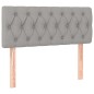 vidaXL Boxspringbett mit Matratze Hellgrau 90x190 cm Stoff vidaXL Boxspringbett mit Matratze Hellgrau 90x190 cm Stoff