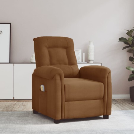 Massagesessel Braun Mikrofasergewebe