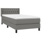 vidaXL Boxspringbett mit Matratze Dunkelgrau 90x200 cm Stoff vidaXL Boxspringbett mit Matratze Dunkelgrau 90x200 cm Stoff