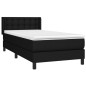 vidaXL Boxspringbett mit Matratze Schwarz 90x190 cm Stoff vidaXL Boxspringbett mit Matratze Schwarz 90x190 cm Stoff