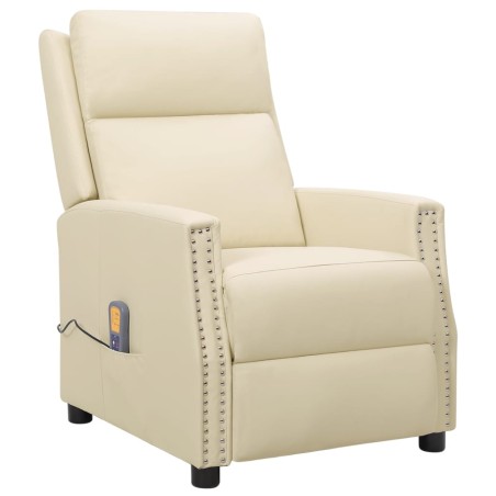 Massagesessel Creme Kunstleder