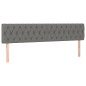 vidaXL Boxspringbett mit Matratze Dunkelgrau 200x200 cm Stoff vidaXL Boxspringbett mit Matratze Dunkelgrau 200x200 cm Stoff