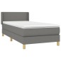vidaXL Boxspringbett mit Matratze Dunkelgrau 90x190 cm Stoff vidaXL Boxspringbett mit Matratze Dunkelgrau 90x190 cm Stoff