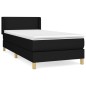 vidaXL Boxspringbett mit Matratze Schwarz 90x200 cm Stoff vidaXL Boxspringbett mit Matratze Schwarz 90x200 cm Stoff