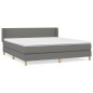 vidaXL Boxspringbett mit Matratze Dunkelgrau 160x200 cm Stoff vidaXL Boxspringbett mit Matratze Dunkelgrau 160x200 cm Stoff