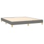 vidaXL Boxspringbett mit Matratze Dunkelgrau 160x200 cm Stoff vidaXL Boxspringbett mit Matratze Dunkelgrau 160x200 cm Stoff