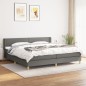 vidaXL Boxspringbett mit Matratze Dunkelgrau 200x200 cm Stoff vidaXL Boxspringbett mit Matratze Dunkelgrau 200x200 cm Stoff