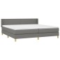 vidaXL Boxspringbett mit Matratze Dunkelgrau 200x200 cm Stoff vidaXL Boxspringbett mit Matratze Dunkelgrau 200x200 cm Stoff