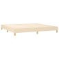 vidaXL Boxspringbett mit Matratze Creme 200x200 cm Stoff vidaXL Boxspringbett mit Matratze Creme 200x200 cm Stoff