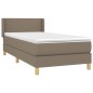 vidaXL Boxspringbett mit Matratze Taupe 90x200 cm Stoff vidaXL Boxspringbett mit Matratze Taupe 90x200 cm Stoff