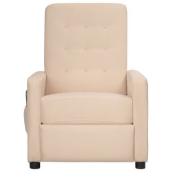 Massagesessel Creme Stoff