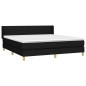 vidaXL Boxspringbett mit Matratze Schwarz 180x200 cm Stoff vidaXL Boxspringbett mit Matratze Schwarz 180x200 cm Stoff