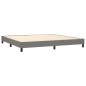 vidaXL Boxspringbett mit Matratze Dunkelgrau 180x200 cm Stoff vidaXL Boxspringbett mit Matratze Dunkelgrau 180x200 cm Stoff