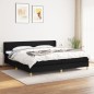 vidaXL Boxspringbett mit Matratze Schwarz 200x200 cm Stoff vidaXL Boxspringbett mit Matratze Schwarz 200x200 cm Stoff
