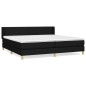 vidaXL Boxspringbett mit Matratze Schwarz 200x200 cm Stoff vidaXL Boxspringbett mit Matratze Schwarz 200x200 cm Stoff