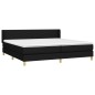 vidaXL Boxspringbett mit Matratze Schwarz 200x200 cm Stoff vidaXL Boxspringbett mit Matratze Schwarz 200x200 cm Stoff