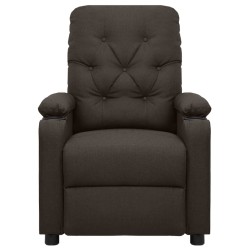 Massagesessel Dunkelbraun Stoff