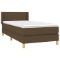 vidaXL Boxspringbett mit Matratze Dunkelbraun 90x200 cm Stoff vidaXL Boxspringbett mit Matratze Dunkelbraun 90x200 cm Stoff