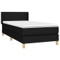 vidaXL Boxspringbett mit Matratze Schwarz 80x200 cm Stoff vidaXL Boxspringbett mit Matratze Schwarz 80x200 cm Stoff