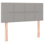 vidaXL Boxspringbett mit Matratze Hellgrau 100x200 cm Stoff vidaXL Boxspringbett mit Matratze Hellgrau 100x200 cm Stoff