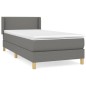 vidaXL Boxspringbett mit Matratze Dunkelgrau 100x200 cm Stoff vidaXL Boxspringbett mit Matratze Dunkelgrau 100x200 cm Stoff