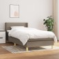 vidaXL Boxspringbett mit Matratze Taupe 80x200 cm Stoff vidaXL Boxspringbett mit Matratze Taupe 80x200 cm Stoff
