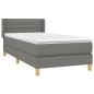 vidaXL Boxspringbett mit Matratze Dunkelgrau 80x200 cm Stoff vidaXL Boxspringbett mit Matratze Dunkelgrau 80x200 cm Stoff