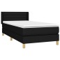 vidaXL Boxspringbett mit Matratze Schwarz 90x190 cm Stoff vidaXL Boxspringbett mit Matratze Schwarz 90x190 cm Stoff