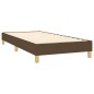 vidaXL Boxspringbett mit Matratze Dunkelbraun 90x190 cm Stoff vidaXL Boxspringbett mit Matratze Dunkelbraun 90x190 cm Stoff