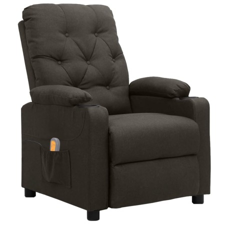 Massagesessel Taupe Stoff