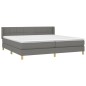 vidaXL Boxspringbett mit Matratze Dunkelgrau 200x200 cm Stoff vidaXL Boxspringbett mit Matratze Dunkelgrau 200x200 cm Stoff