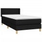 vidaXL Boxspringbett mit Matratze Schwarz 80x200 cm Stoff vidaXL Boxspringbett mit Matratze Schwarz 80x200 cm Stoff
