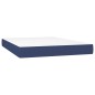 vidaXL Boxspringbett mit Matratze Blau 140x190 cm Stoff vidaXL Boxspringbett mit Matratze Blau 140x190 cm Stoff
