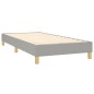 vidaXL Boxspringbett mit Matratze Hellgrau 100x200 cm Stoff vidaXL Boxspringbett mit Matratze Hellgrau 100x200 cm Stoff