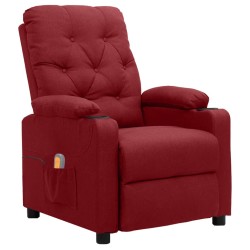 Massagesessel Weinrot Stoff