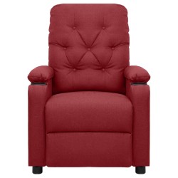 Massagesessel Weinrot Stoff