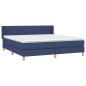 vidaXL Boxspringbett mit Matratze Blau 180x200 cm Stoff vidaXL Boxspringbett mit Matratze Blau 180x200 cm Stoff