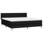 vidaXL Boxspringbett mit Matratze Schwarz 180x200 cm Stoff vidaXL Boxspringbett mit Matratze Schwarz 180x200 cm Stoff