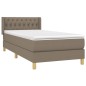 vidaXL Boxspringbett mit Matratze Taupe 90x190 cm Stoff vidaXL Boxspringbett mit Matratze Taupe 90x190 cm Stoff