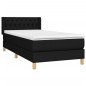 vidaXL Boxspringbett mit Matratze Schwarz 90x190 cm Stoff vidaXL Boxspringbett mit Matratze Schwarz 90x190 cm Stoff