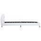 Bettgestell mit LED Weiß Kunstleder 90x200 cm Bettgestell mit LED Weiß Kunstleder 90x200 cm
