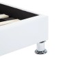 Bettgestell mit LED Weiß Kunstleder 90x200 cm Bettgestell mit LED Weiß Kunstleder 90x200 cm