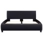vidaXL Bettgestell Schwarz Kunstleder 140 x 200 cm vidaXL Bettgestell Schwarz Kunstleder 140 x 200 cm