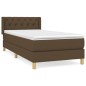vidaXL Boxspringbett mit Matratze Dunkelbraun 80x200 cm Stoff vidaXL Boxspringbett mit Matratze Dunkelbraun 80x200 cm Stoff