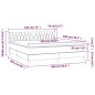 vidaXL Boxspringbett mit Matratze Dunkelgrau 180x200 cm Stoff vidaXL Boxspringbett mit Matratze Dunkelgrau 180x200 cm Stoff