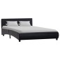 Bettgestell Schwarz Kunstleder 120 x 200 cm Bettgestell Schwarz Kunstleder 120 x 200 cm