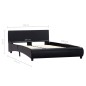 Bettgestell Schwarz Kunstleder 120 x 200 cm Bettgestell Schwarz Kunstleder 120 x 200 cm